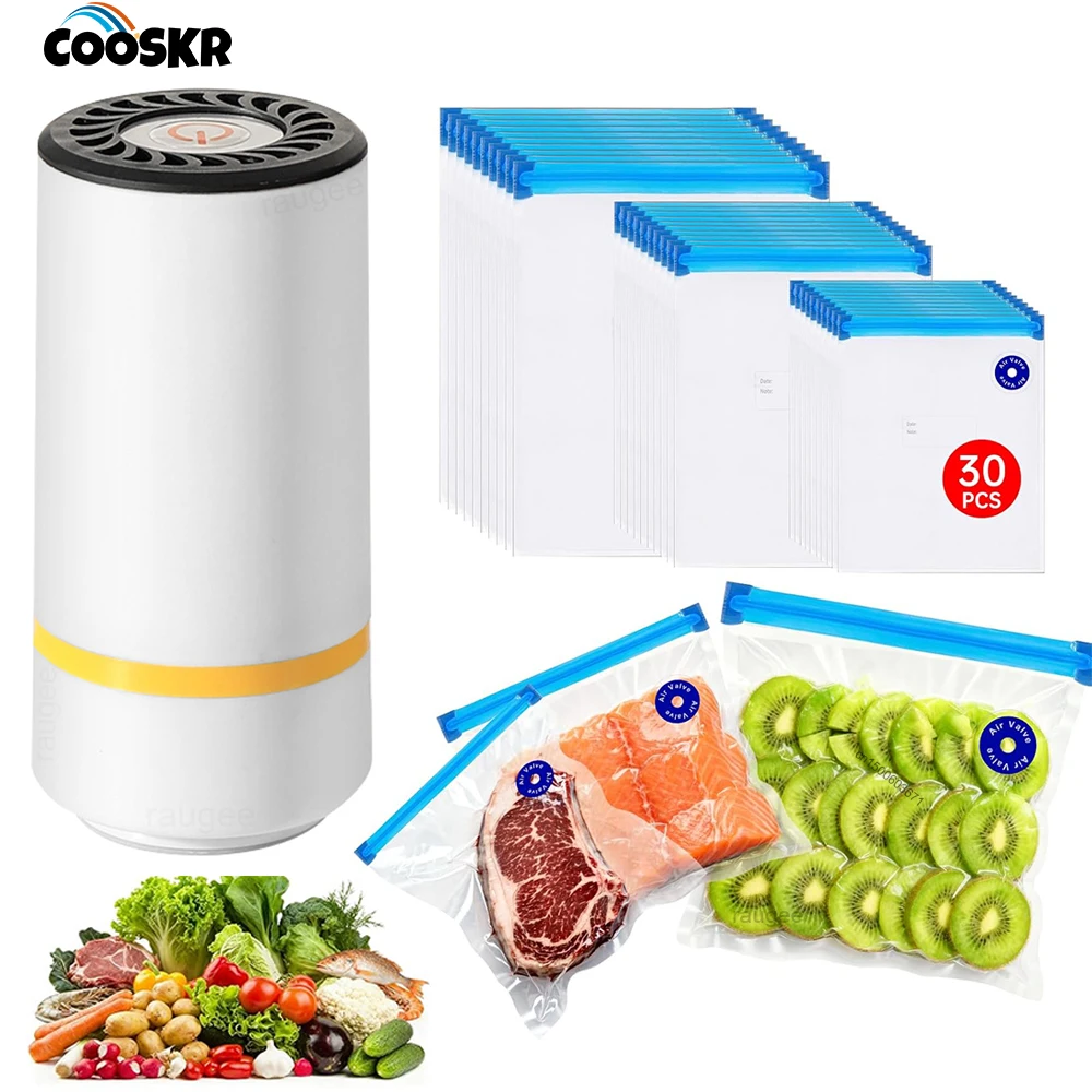 Mini Electric Air Pump Food Automatic Vacuum Sealer Machine for Food Fresh-Keeping Air Pump with BPA-Free Vacuum Packaging Bag 1