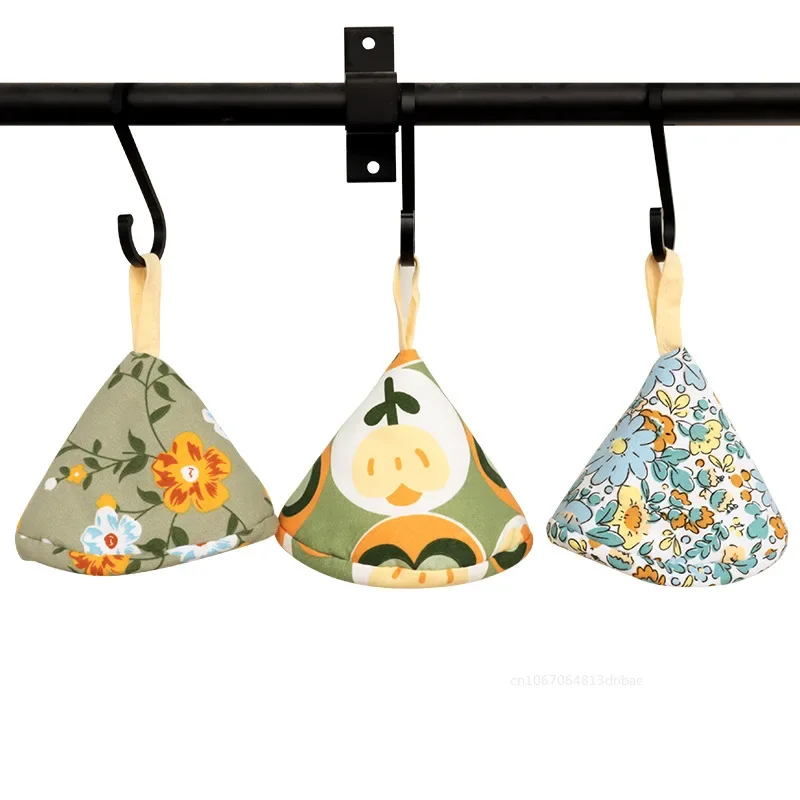 Cotton Pot Holders Cloth Cotton Quilted Triangle Pot Hat Anti-Scalding Heat Insulation Kitchen Casserole Iron Handle Gloves