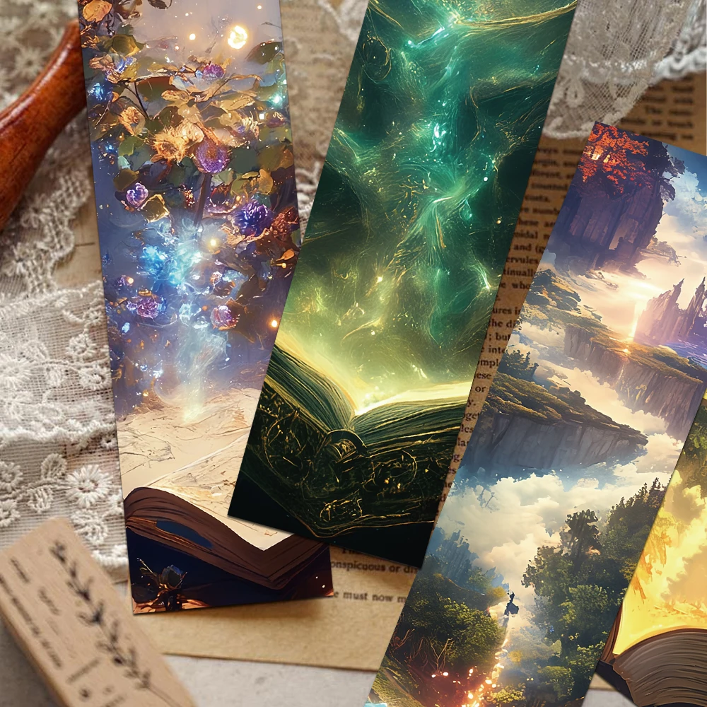 30pcs Fantasy Reading Bookmark Reading Pages Books Annotated School Stationary Supplies DIY Creative Aesthetic Bookmark Gifts bookmarks stationery supplies
