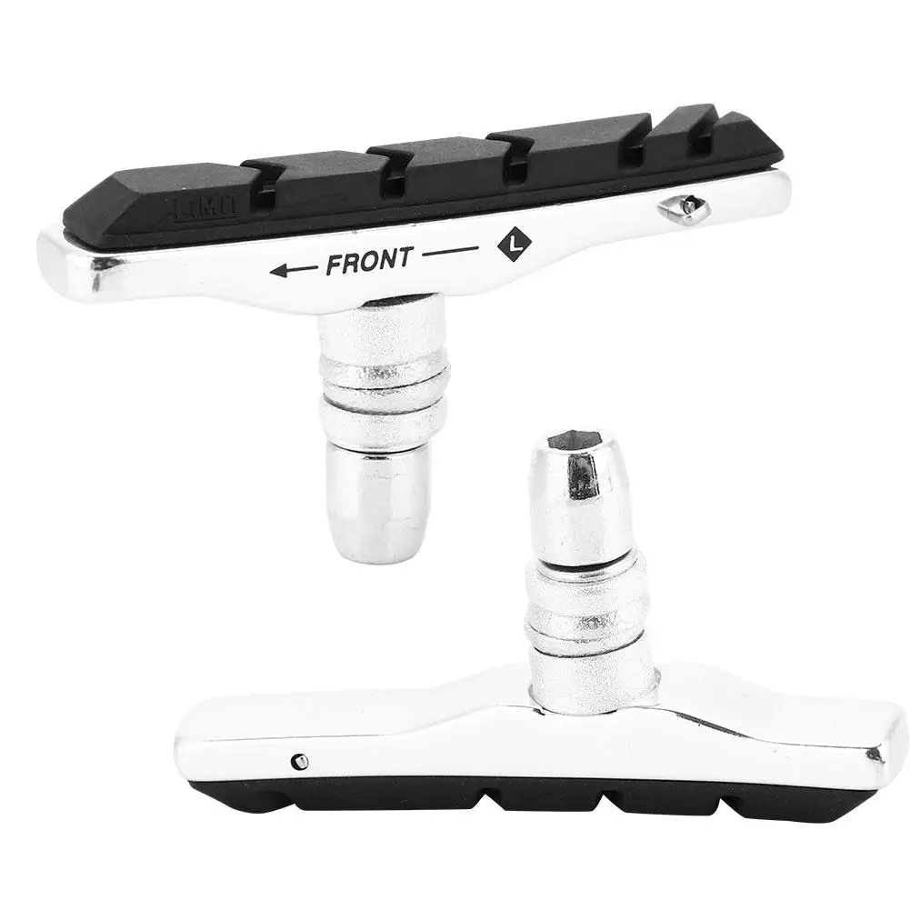 1 Pair Mountain Road Bike Brake Pad Rubber Brake Block Bicycle Pad Bike Braking V Break Cycling Block Accessory Brake Pads Bike Brake Pads Bicycle Disc Brake Pads Mountain Bike Brake Insert