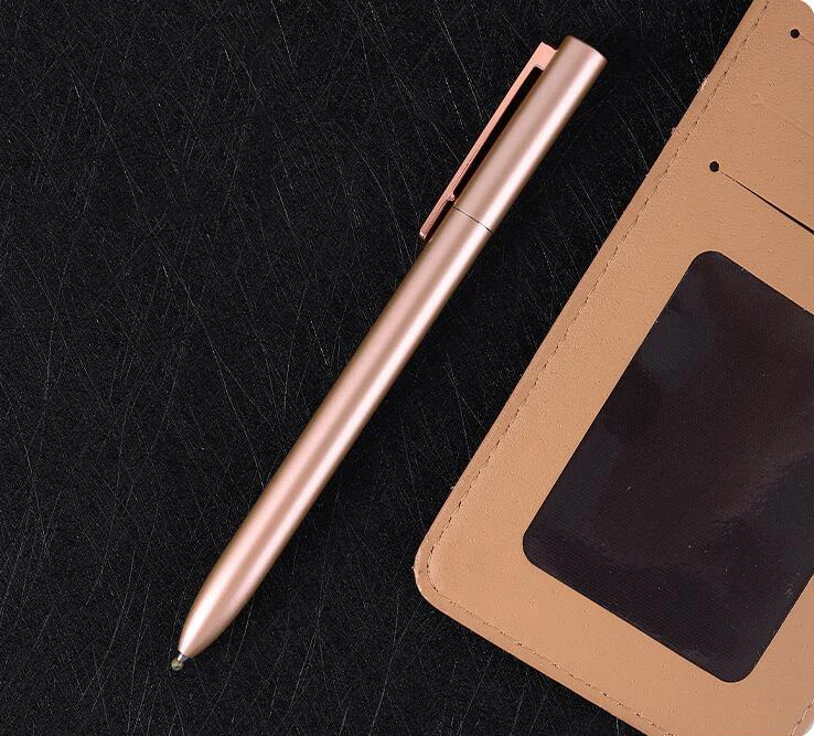 Metal Gel Pen with Refills For Xiaomi Metal Sign Pen 0.5MM Black/Blue/Red Ink Smooth Rotating For Business