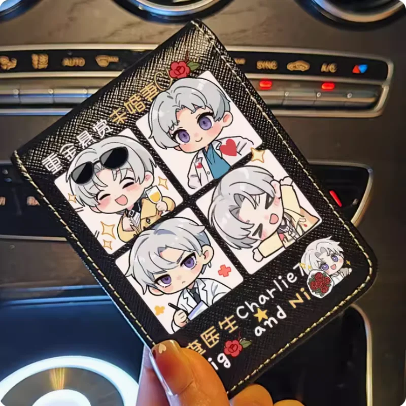 Anime Light and Night Charlie Cartoon Fashion Wallets PU Purse Card Holder Money Bag Gift B712 Cosplay