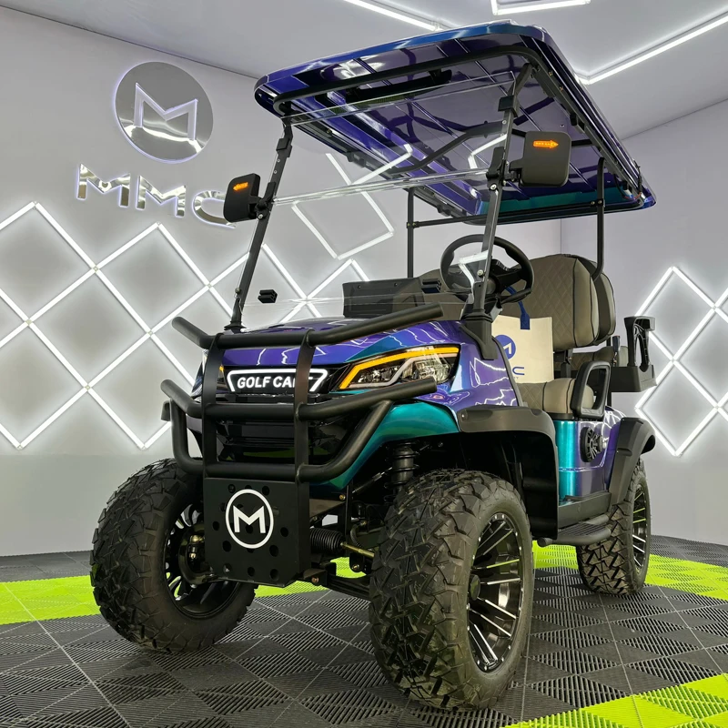 New Gas Power Golf Buggies 2 4 6 seater 300CC 350CC Lifted Off Road Hunting Black Golf Cart