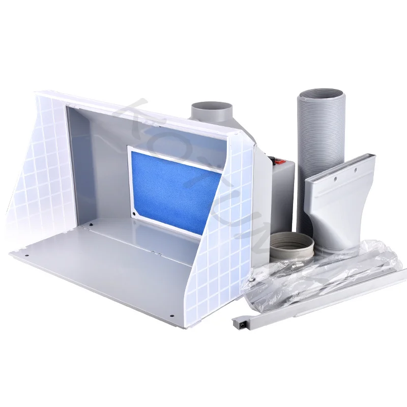 Portable Airbrush Spray Booth Set Foldable Paint Spray Extractor Exhaust Filter HS-E420 E550 For Model Crafts Painting