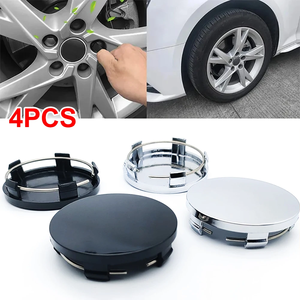 

4Pcs 60mm Car Wheel Center Hub Cap Universal Blank Wheel Hub Cover Most Car Badge Emblem Decal Wheel Sticker Car Accessories