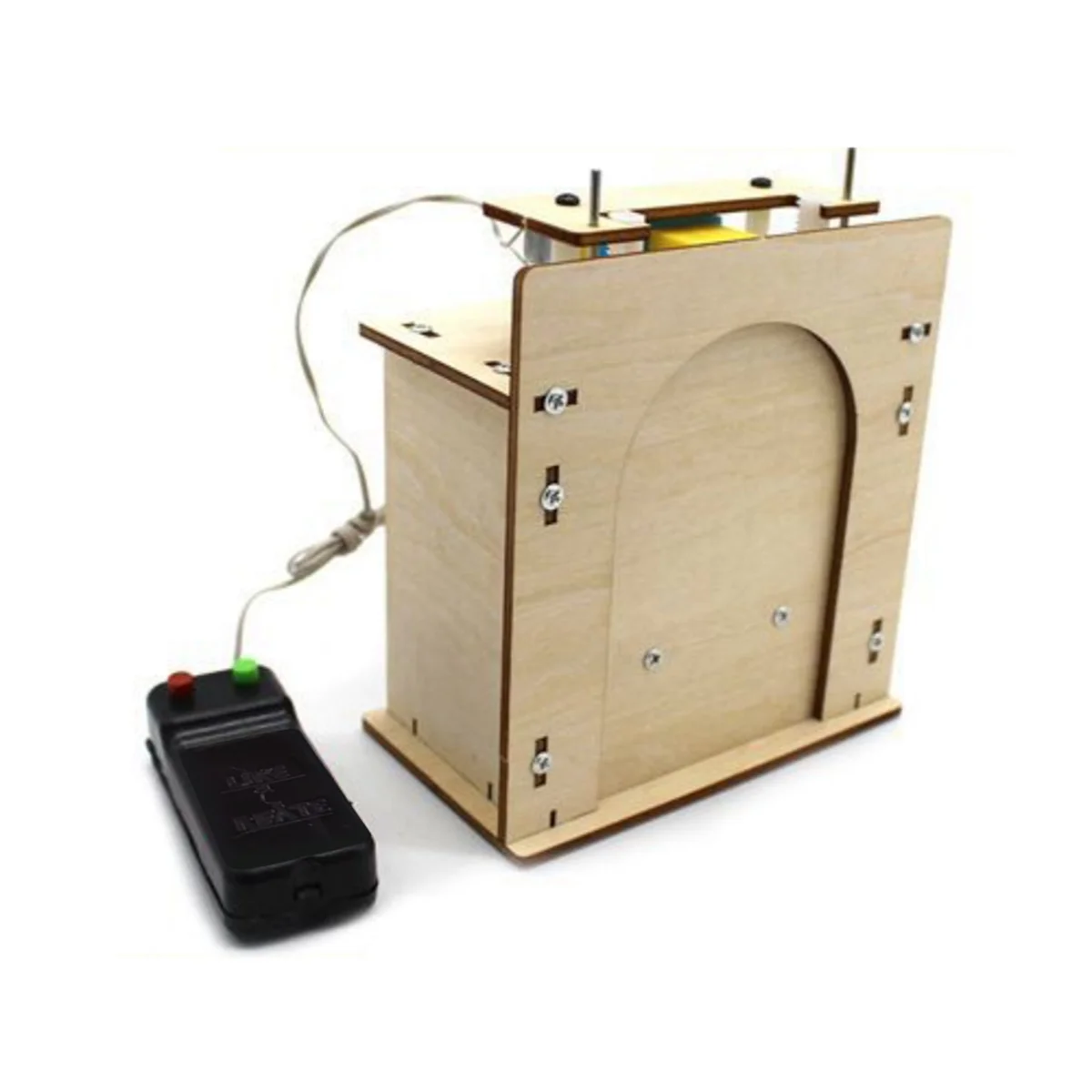 Wooden Lift Door No. 1 Self-Made House Garage Model Electric Door Kit DIY Technology Gizmo Toy 2