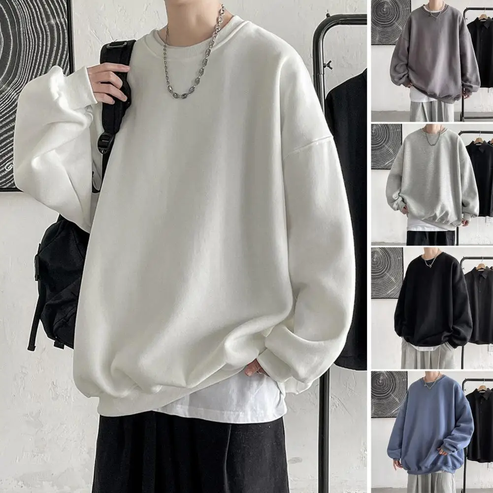 

Men Colorfuls Black Solid Hoodies 2023 Mens Oversized Japanese Streetwear Sweatshirts Man Harajuku Crewneck Hoodie 3XL