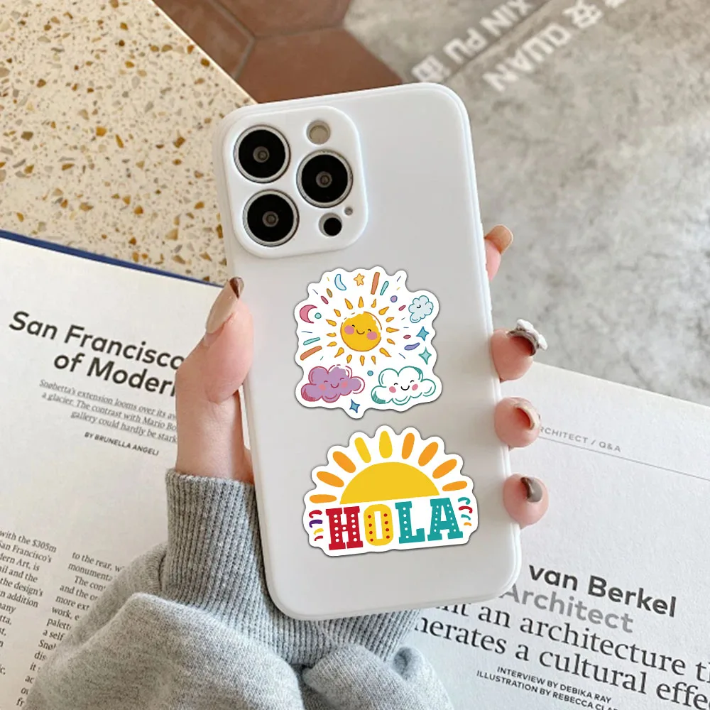 50PCS Spanish Inspirational Stickers - Cute & Exquisite Waterproof Designs