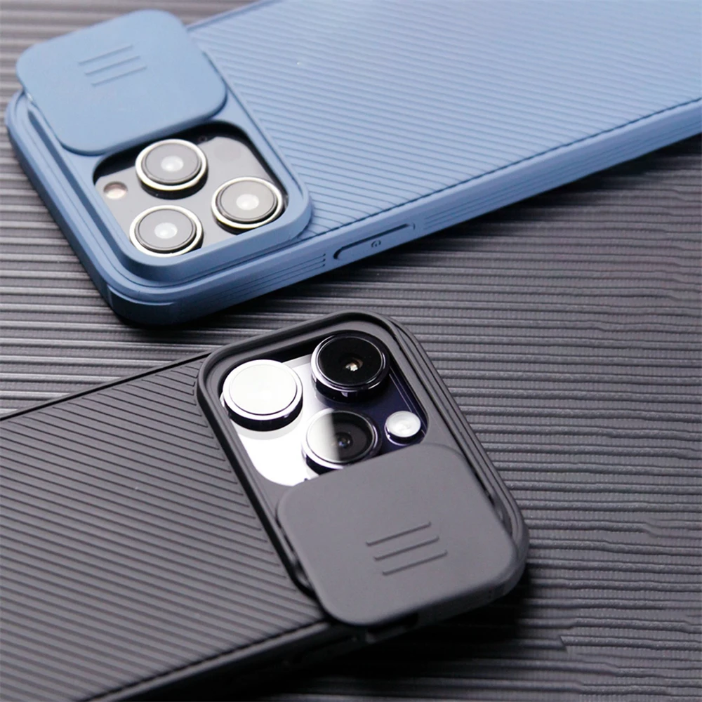 Luxurious Magnetic Armor Case with Sliding Camera Cover and Wireless Charging Compatibility