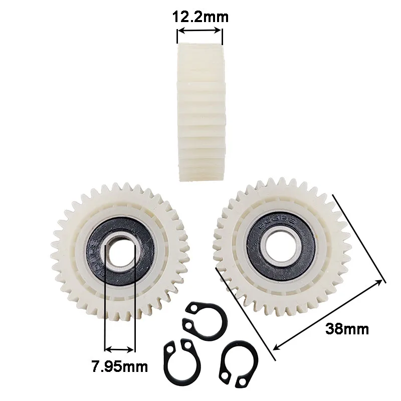 36T 1M Electric Bicycle Gear Nylon Plastic Gears Accessories 36 Tooth 608Z Bearing OD = 38mm Thick = 12mm transmission gear electric bike gear