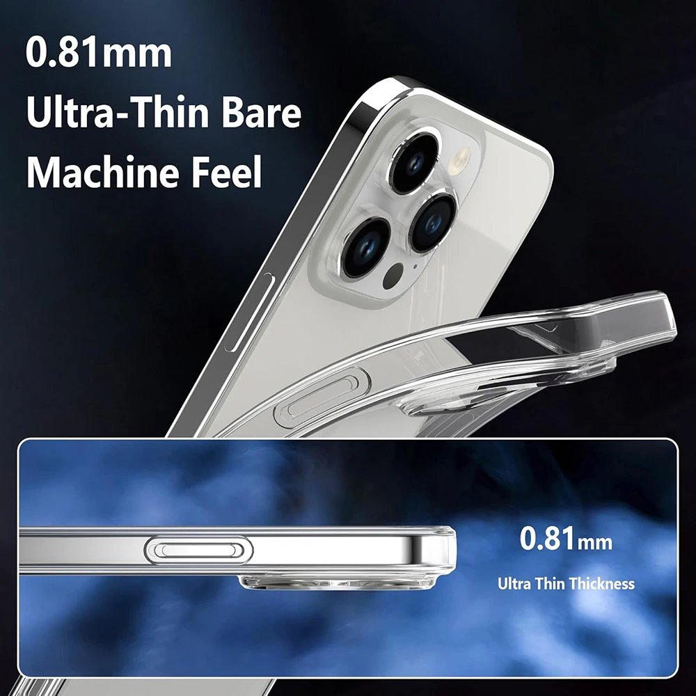 Premium Ultra-Thin Shockproof Silicone Soft Case – Transparent Back Cover