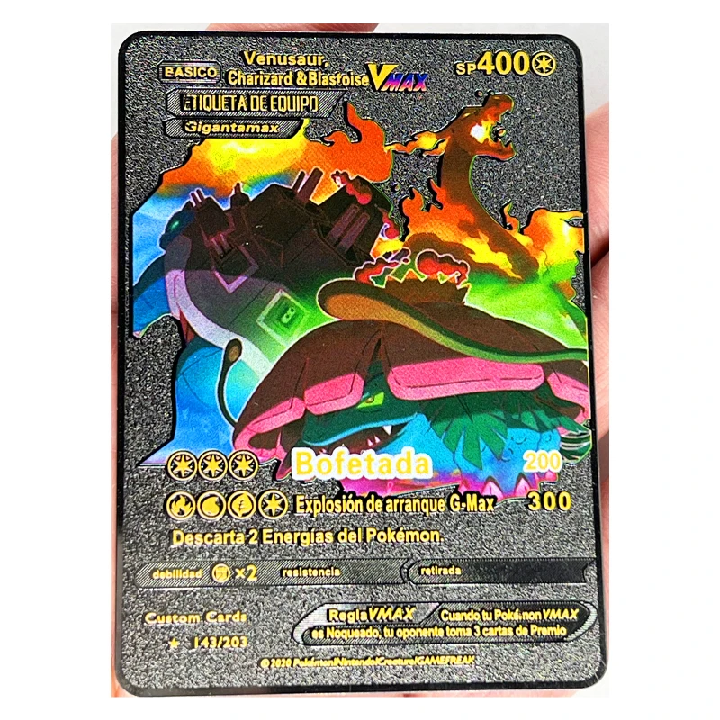 Pokemon 27 estilos rápido shaymin charizard vmax ouro metal cartão jogo  coleção anime cartões brinquedos para crianças presente de natal -  AliExpress