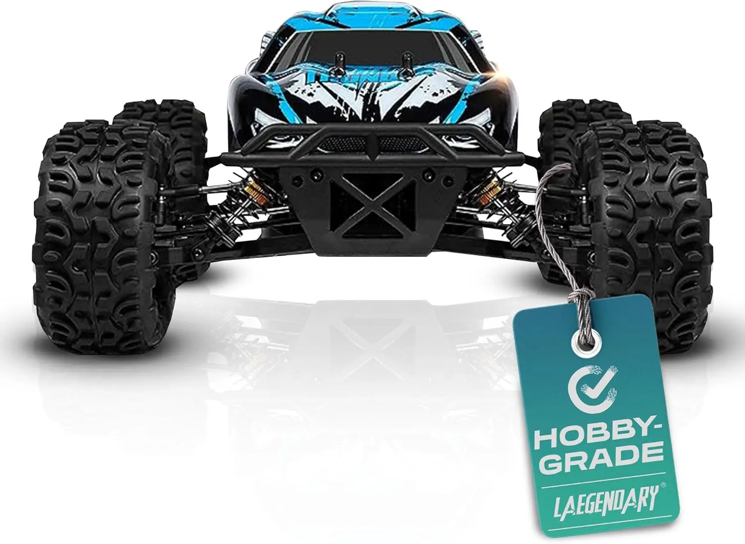 Remote Control Car Hobby Grade RC Car 1:10 Scale Brushless Motor Two Batteries 4x4 Off-Road Waterproof RC Truck