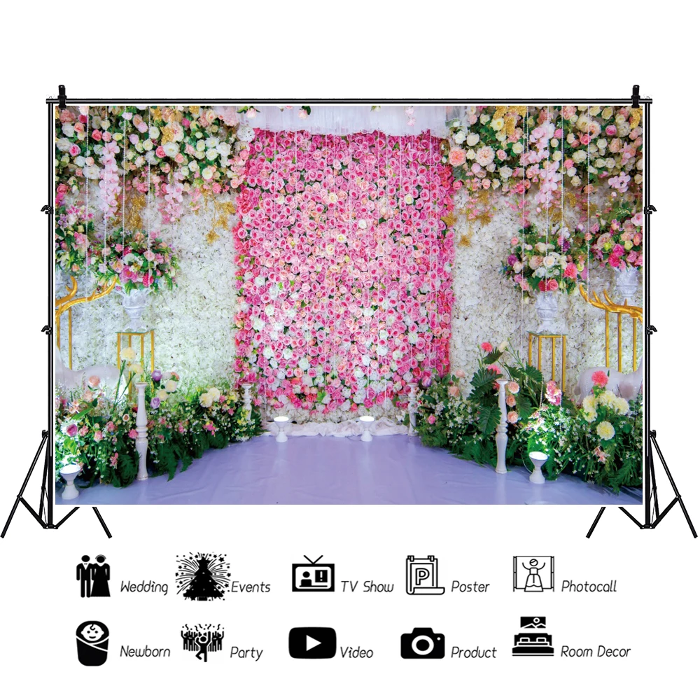 Sfondo Fiori Per Foto Sfondo Fotografico 3x2m Fiori Bianchi - Per Matrimoni,  Compleanni, Ritratti, In Vinile Vinile Per Fotografia, image size:1000x1000