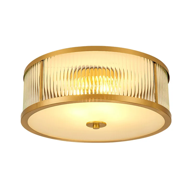 American Seiko Pure Copper Camera Da Letto Soggiorno Sala Da Pranzo Plafoniera Led Moderna Lampada Da Soffitto Rotonda Minimalista