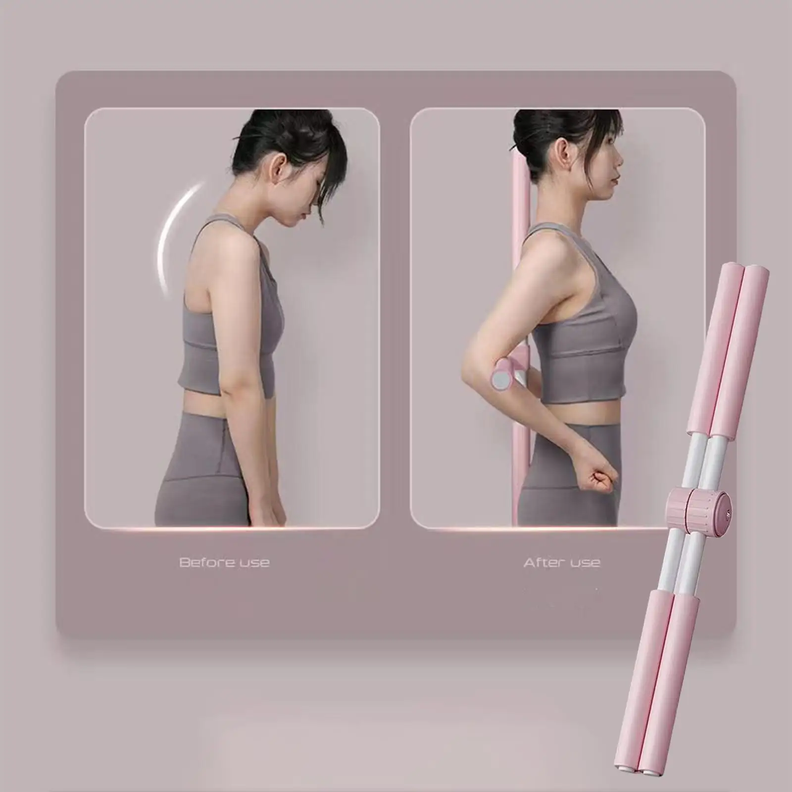 Yoga Stick Open Shoulder Pranayama Flexibility Enhancer Pole for Beautifying 4