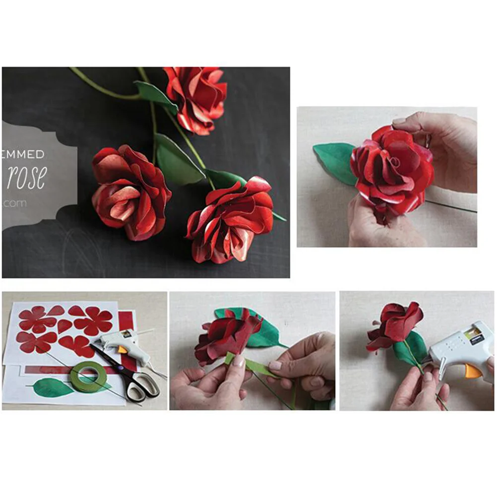 

5 рулонов, школьные принадлежности, зеленая лента высокой вязкости, школьные принадлежности + Самоклеящиеся искусственные цветы, стебли для домашнего декора