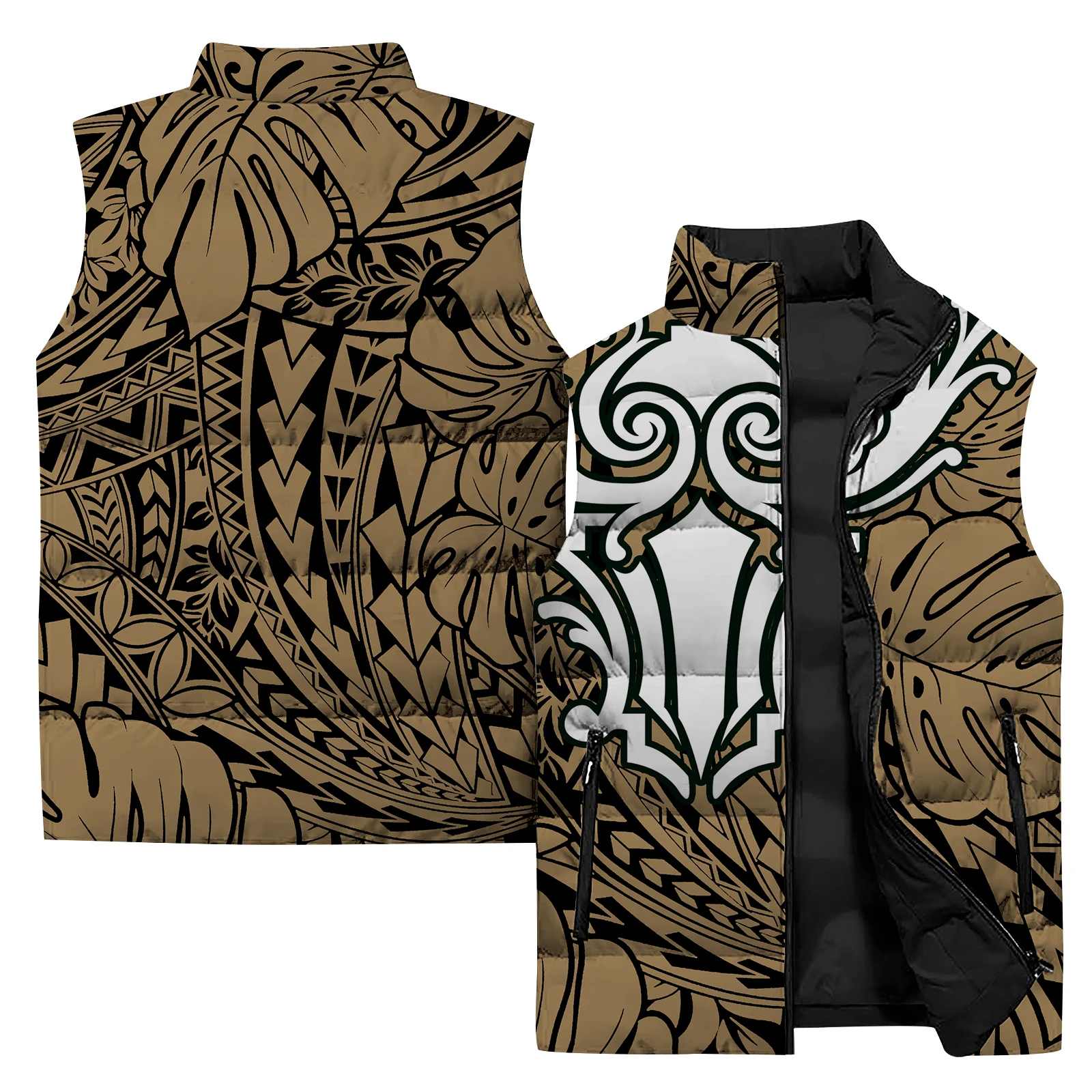 thumbnail image 1 of Chaleco cómodo y resistente al viento y al frío para hombre, chaquetas de invierno con estampado de moda y tendencia de ocio para hombre, chalecos de algodón y gruesos para hombre, ropa para hombre, 1 of 5