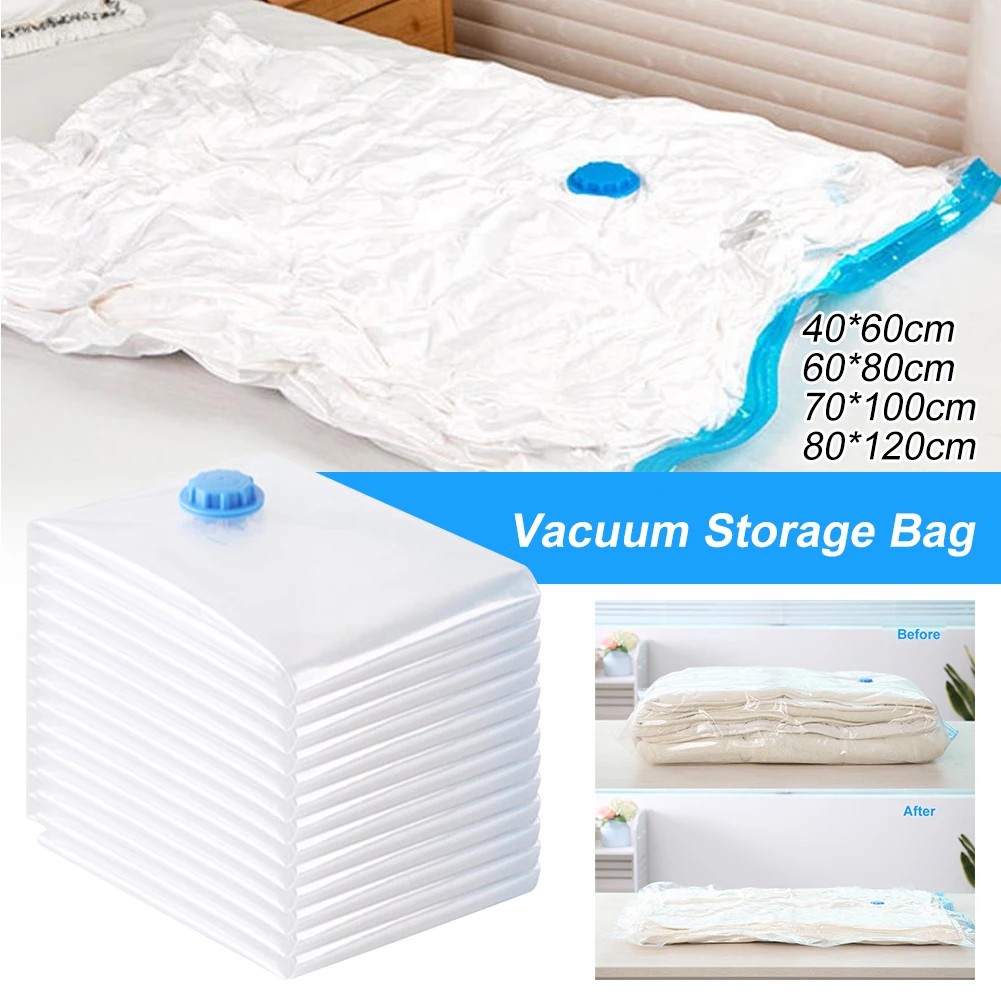 

1PCS Vacuum Storage Bags Space Saving Bags With Valve Clothes Pillows Bedding Blanket Storage Vacuum Seal Bag For Home Travel
