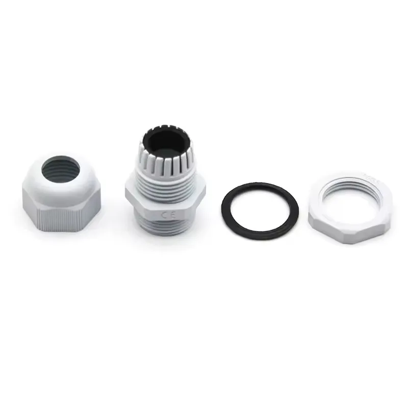 IP67 Waterproof Cable Gland Plastic Cable Entry PG7/9/11/13.5/16/19/21/25/29 White Nylon Plastic Connector Gland