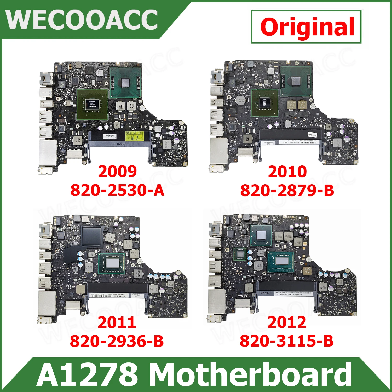 laptop motherboard original A1278 motherboard for Macbook Pro 13" A1278 Logic Board 2009-2012
