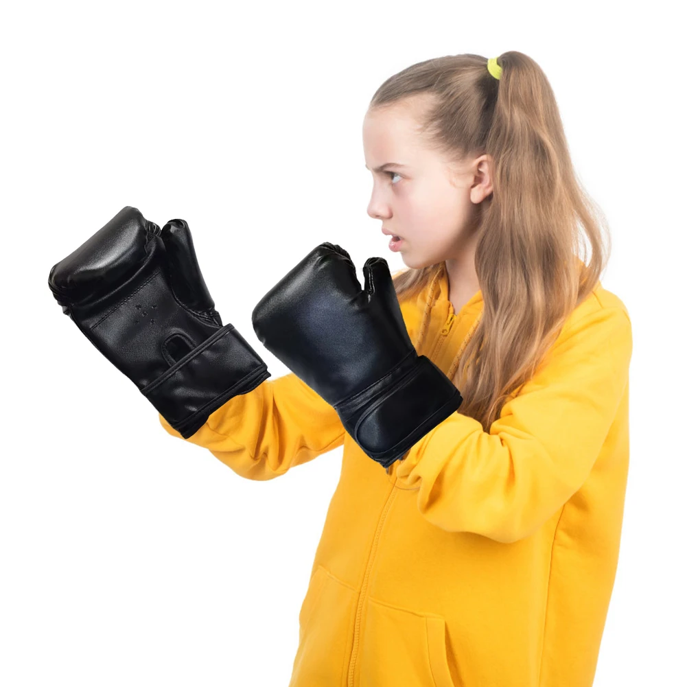 2/4Pair Kids Boxing Gloves Breathable Muay Thai Mitts PU Leather Fighting Mitts Taekwondo for Punching Bag