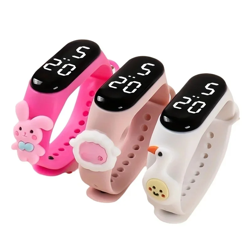 New Cartoon Animal Children LED Electronic Watch Cute Students Clock Simple Life Waterproof Kids Digital Watch Reloj Mujer 6