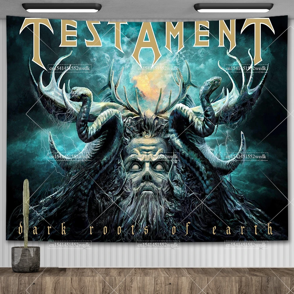 Testaments Band Decora Arazzo Della Stanza Per La Casa Bandiera Banner Vintage Metallica Album Musicale Poster Decorazione Estetica Della Stanza
