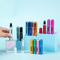 1PC Mini Refillable Perfume Bottle Atomizer Aluminum Spray Portable Portable Travel Liquid Container Cosmetics Dispenser Tool 1