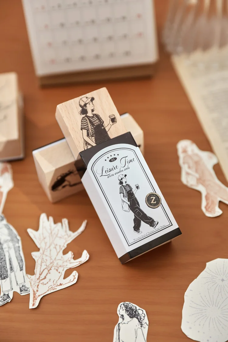 Journal GO Kreative Mode Mädchen Holzstempel Vintage Pflanzen Collage Stempel DIY Scrapbooking Standard Holzpflanzen Stempel – Detail 6