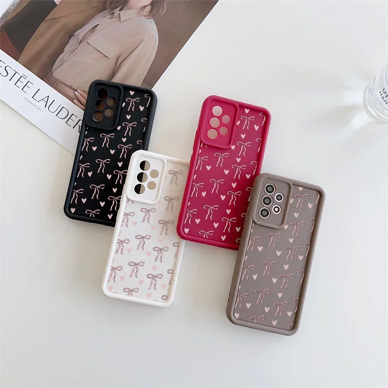 Love Heart 3D Pink Bow Phone Case