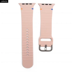 Premium Soft Silicone Band with Pin Buckle for Smart Watches - Comfortable and Easy to Wear Strap (Soft pink)