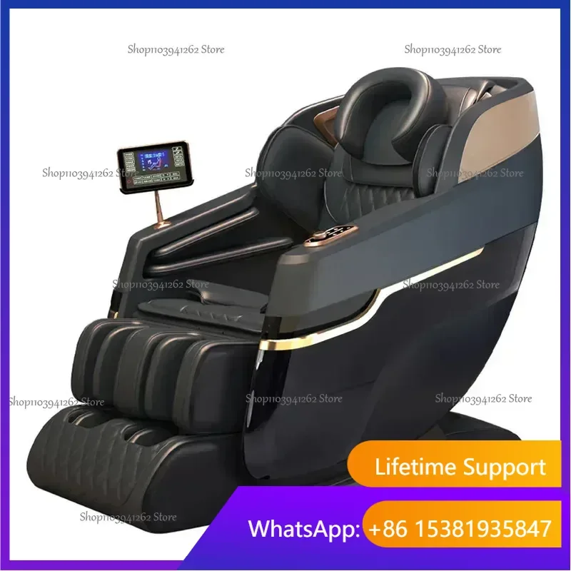 4D SL Track Fauteuil de massage inclinable à gravité zéro Canapé de massage airbag complet pour tout le corps Chaise de bureau à écran tactile 3 ans de garantie 1