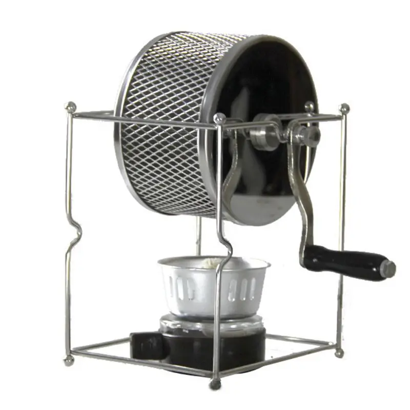 Manual Hand Coffee Bean Roaster Stainless Steel Mill Hand Crank Roasting Machine Dropship