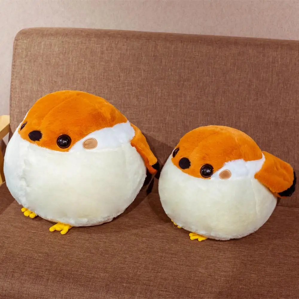 30/40cm Simulation Fat Round Sparrow & Titmouse Plush Toys Stuffed Lifelike Animal Doll Soft Bird Pillow Cute Gift for Kids Girl Just6F