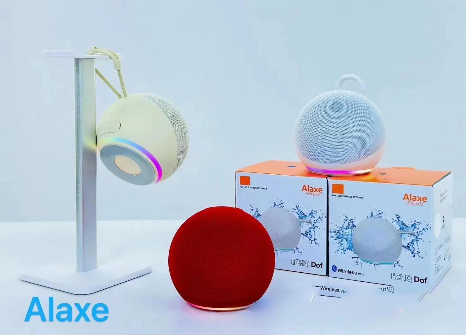 New Alaxe wireless Bluetooth speaker fabric card insertion small speaker desktop mini subwoofer holiday gift 5