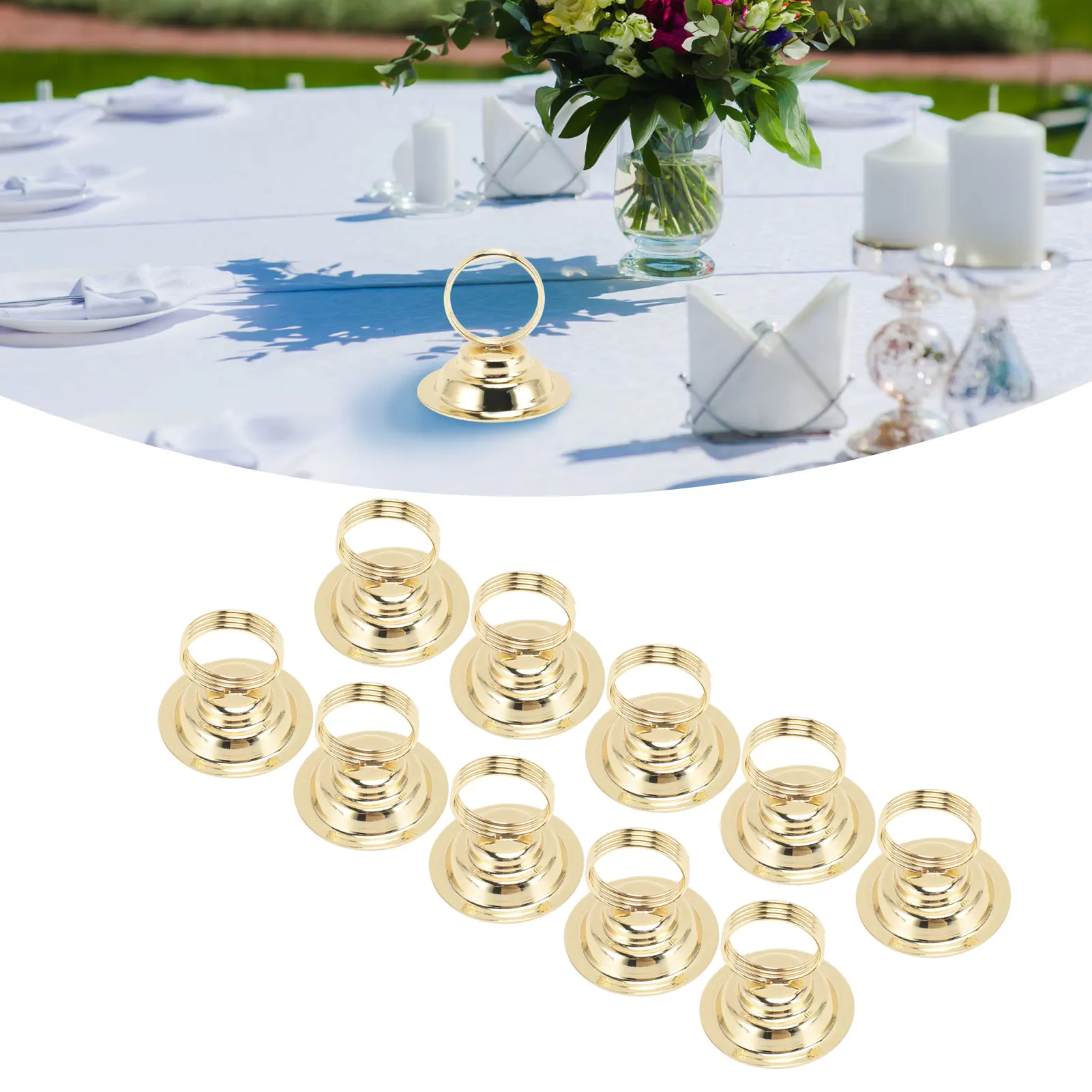 10pcs Table Number Holders Place Card Holders Metal Wire Picture Cards Stand Name Menu Clips For Wedding Reception Party
