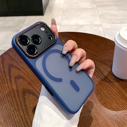 Deluxe Magnetic Clear Bumper Protection Case with Wireless Charging Support - iPhone 17 Pro Max (Navy Blue)