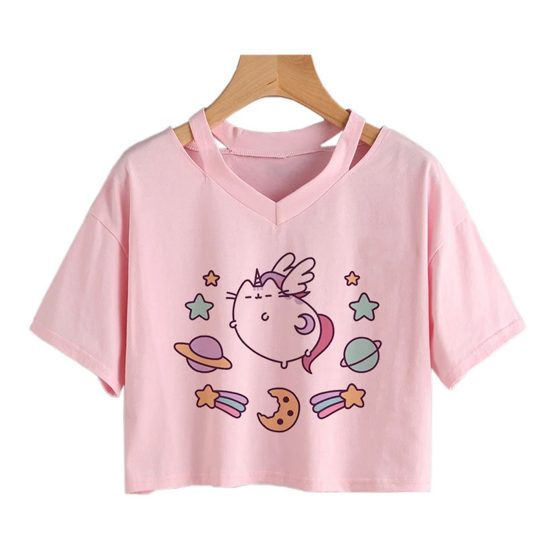 T Shirt Cat Kawaii Ulzzang Tumblr Grunge Graphic Tshirt Women Harajuku Tee Shirt Casual Cartoon T-shirt Female Kawaii Crop Top mother of the groom dresses Dresses