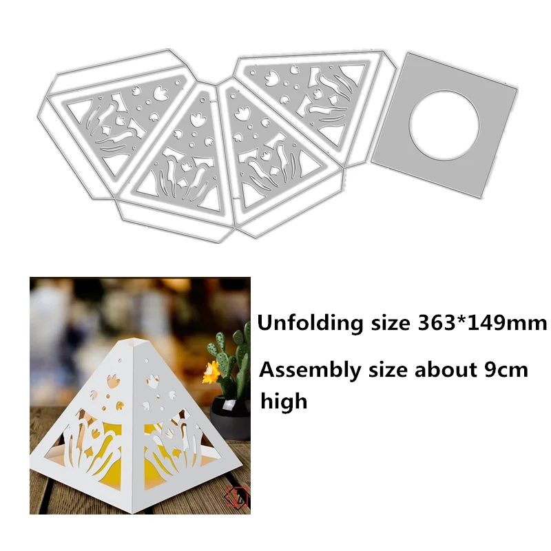 

Decoration Flashlight Mini 3D Box Metal Cutting Dies for New 2022 Scrapbooking Paper Making Frame Card Craft Supplies