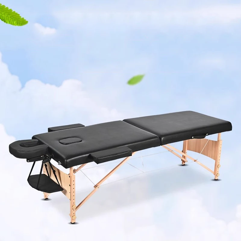 

Spa Wooden Foldable Bed Pedicure Adjust Tattoo Facial Portable Massage Chairs Full Body Cama Dobravel Beauty Furniture MQ50MB