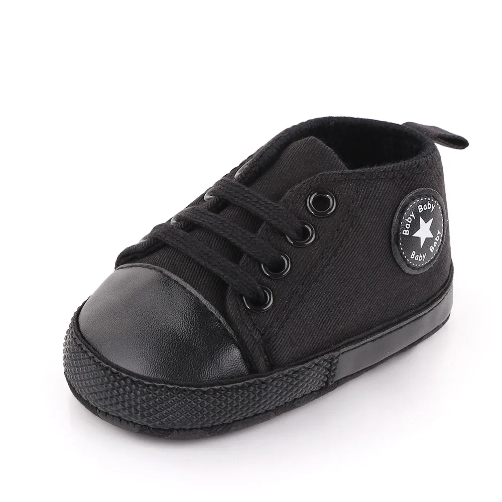 Spring Collection Baby Shoes: Classic Canvas Sneakers with Soft Sole for Newborns and Toddlers