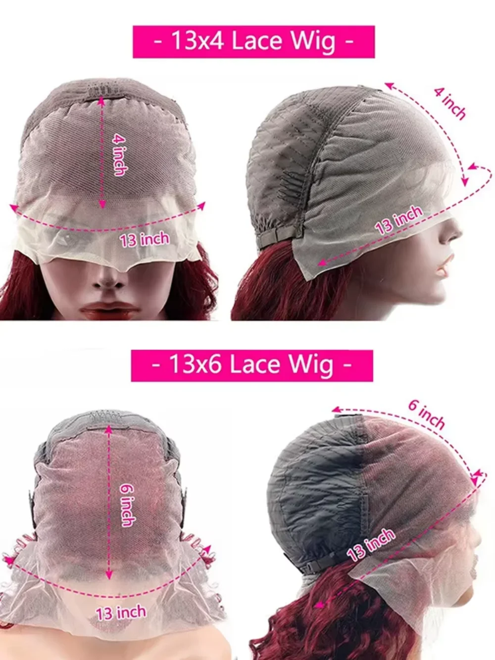 Deep Wave 99J Burgundy 13x6 Lace Frontal Wig Human Hair 13x4 Curly 30 40 Inch HD Transparent Lace Front Wigs Brazilian Red Wine