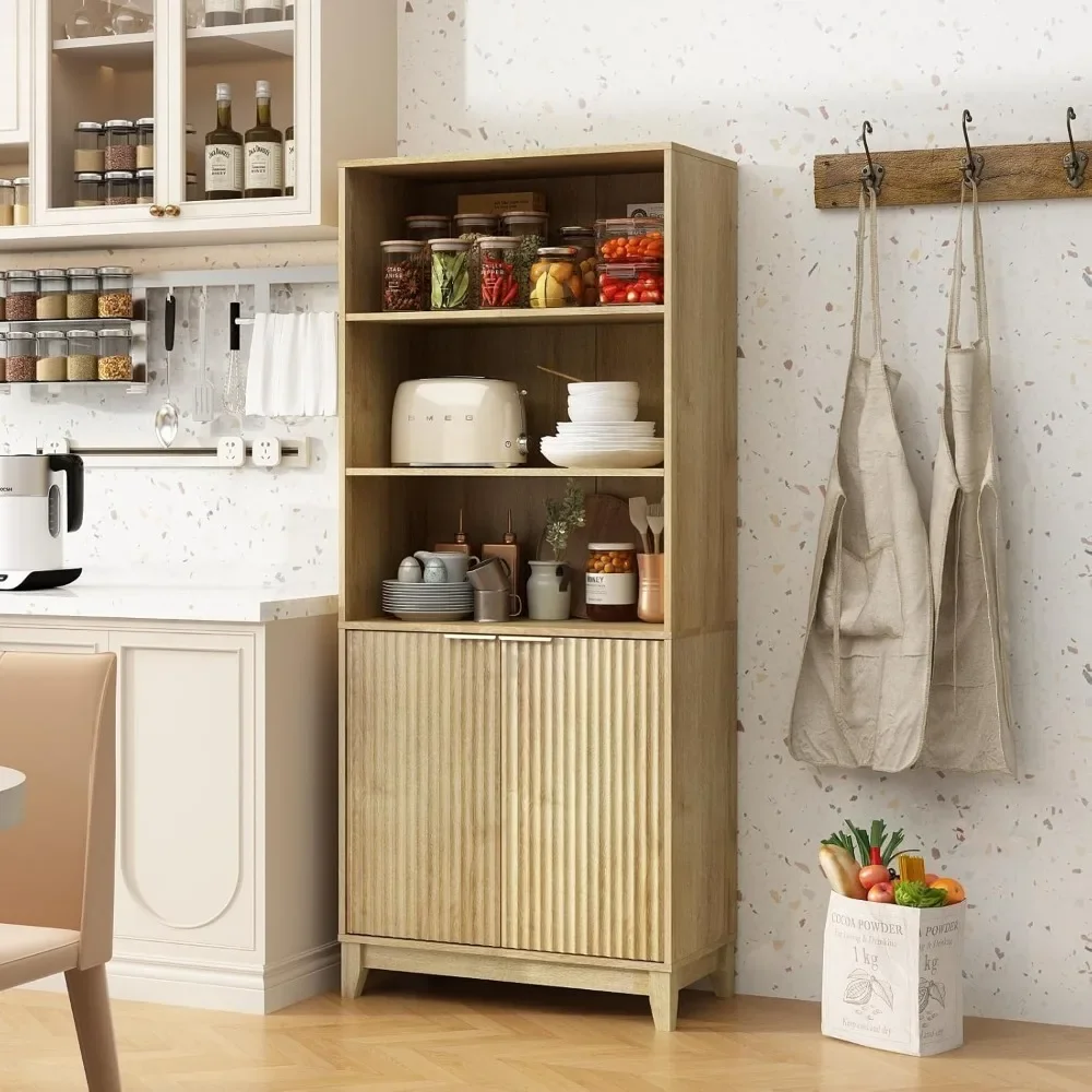 Modern Farmhouse Book Shelf with Storage Cabinet and Adjustable Shelves for Bedroom Home Office Living Room 5