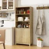 Modern Farmhouse Book Shelf with Storage Cabinet and Adjustable Shelves for Bedroom Home Office Living Room 5