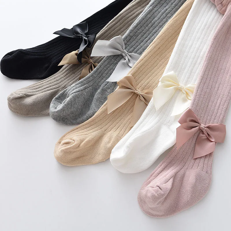 Girls' Cotton Bowknot Tights 3