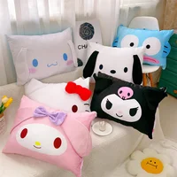 Sanrio Cartoon Pillowcase Kuromi My Melody Cinnamoroll Back Cushion Cover High Quality Japanese Style Sleeping Pillow Case Girl 1