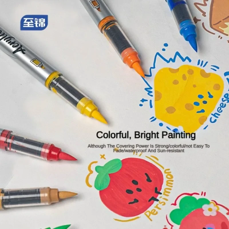 1 PC 84 Colors Direct-liquid Acrylic Art Markers Paint Pens Brush Tip Painting Art School Supplies Stationery