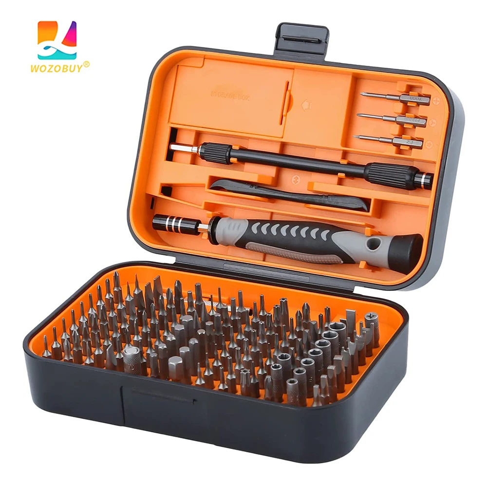 Jeu de tournevis 130 en 1 Kit d'embouts de vis magnétiques Torx Phillips avec tournevis électrique clé de démontage réparation téléphone PC outils