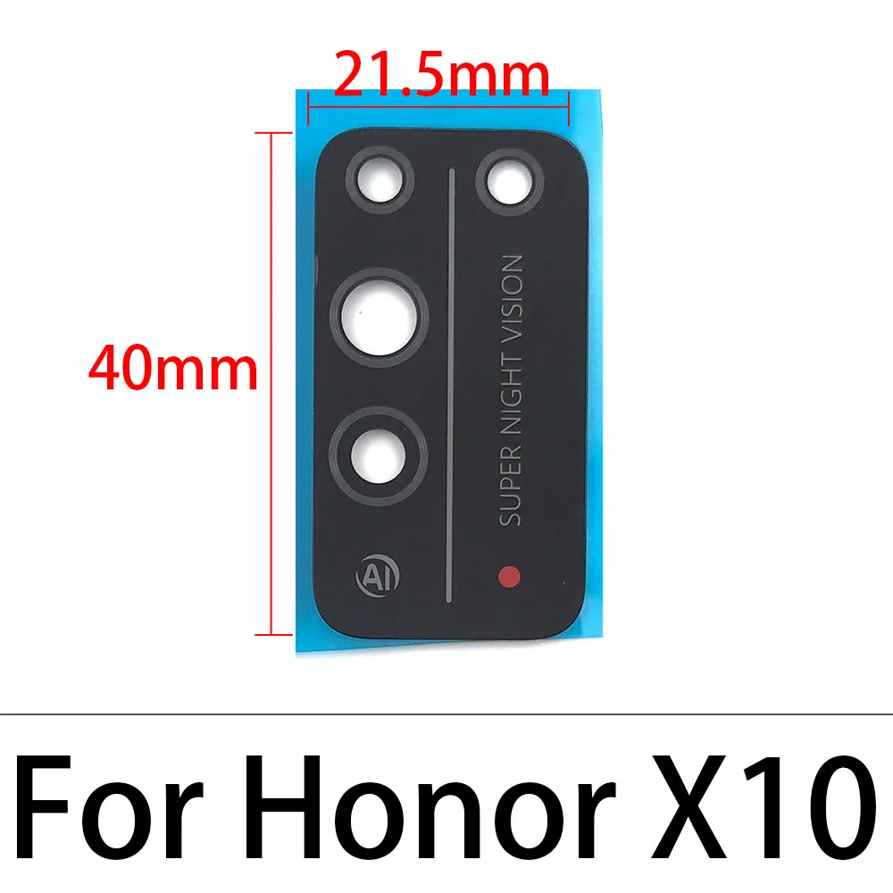 화웨이 명예 8X 9X 10i X10 10 30 50 Lite V30 Pro 20i 20S 30i 30s 50 5G 용 접착제가있는 새 후면 후면 카메라 유리 렌즈 커버